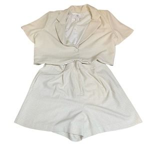 House of Harlow blazer shorts set